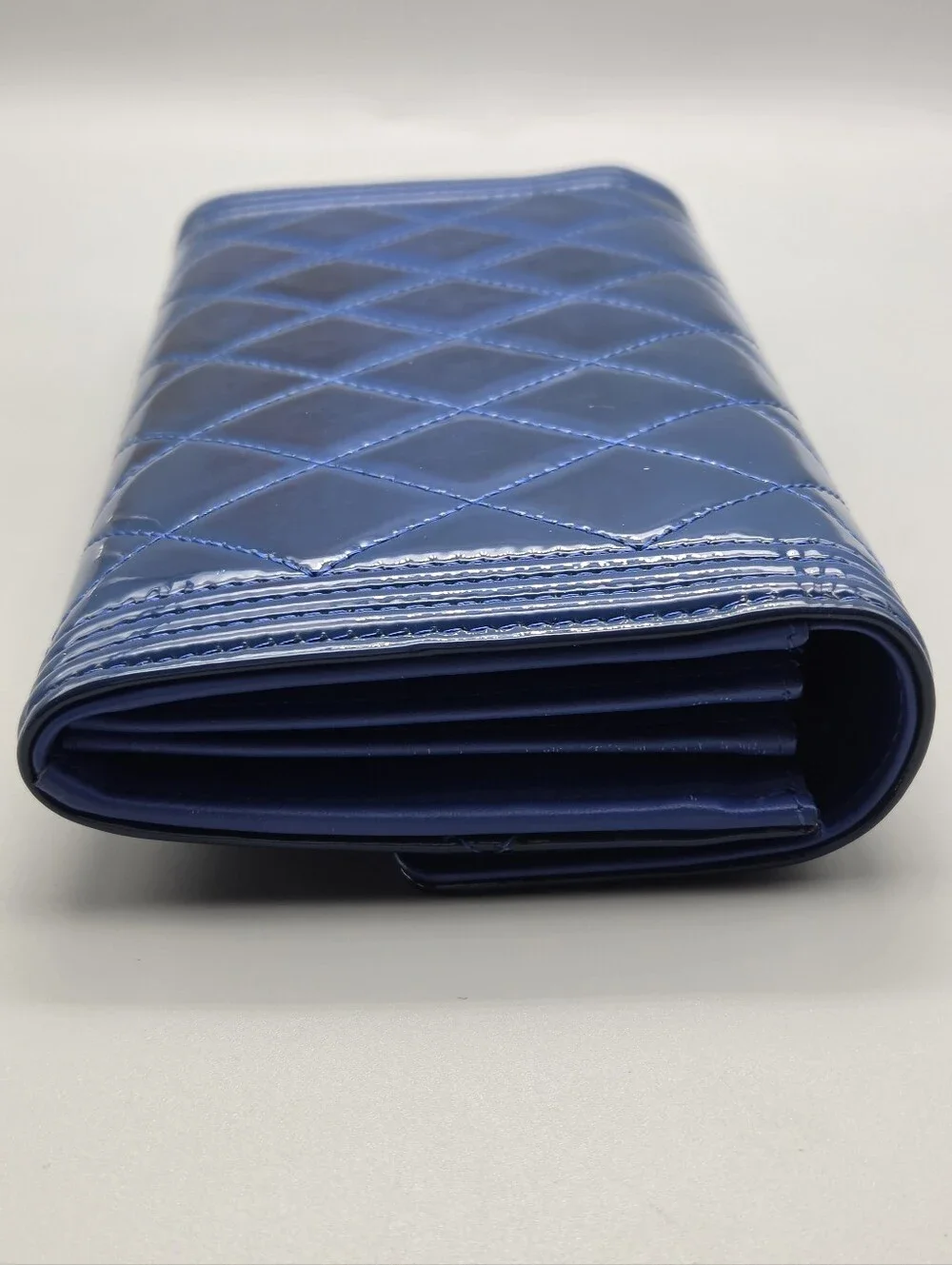 💙CHANEL Authentic Boy Blue Quilted Clutch/Wallet💙